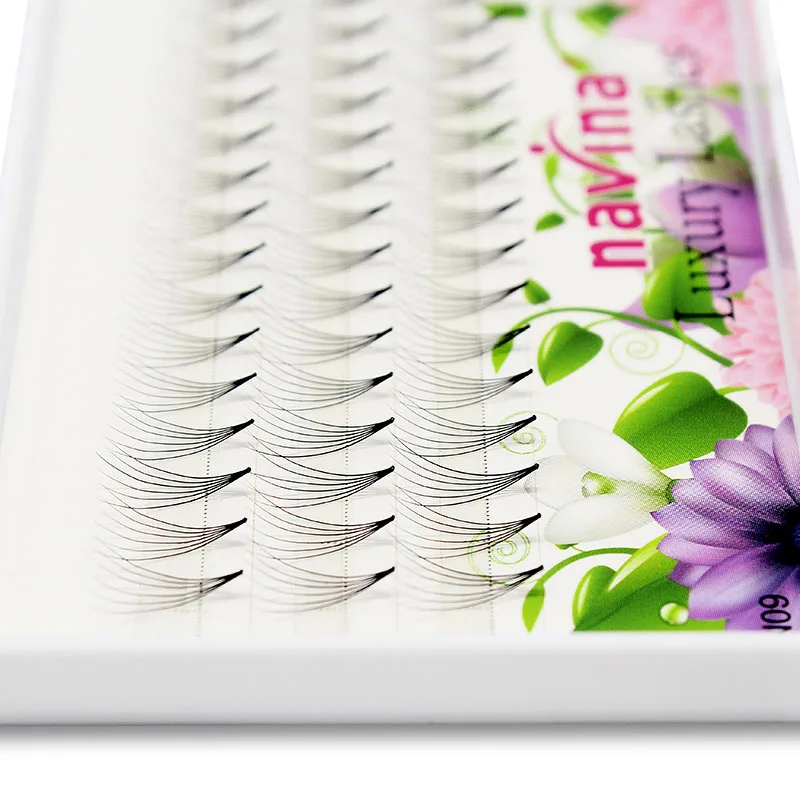 Navina Luxury Lashes 3D/6D Natural Individual Eyelash Extension Faux Mink 3D Volume Effect Cluster Eyelashes False Makeup Cilias | Красота и