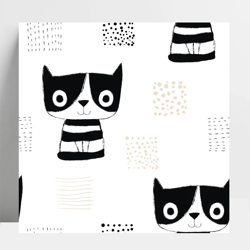 С рисунком кота из мультфильма bBckground иллюстрации прозрачные наклейки пресс