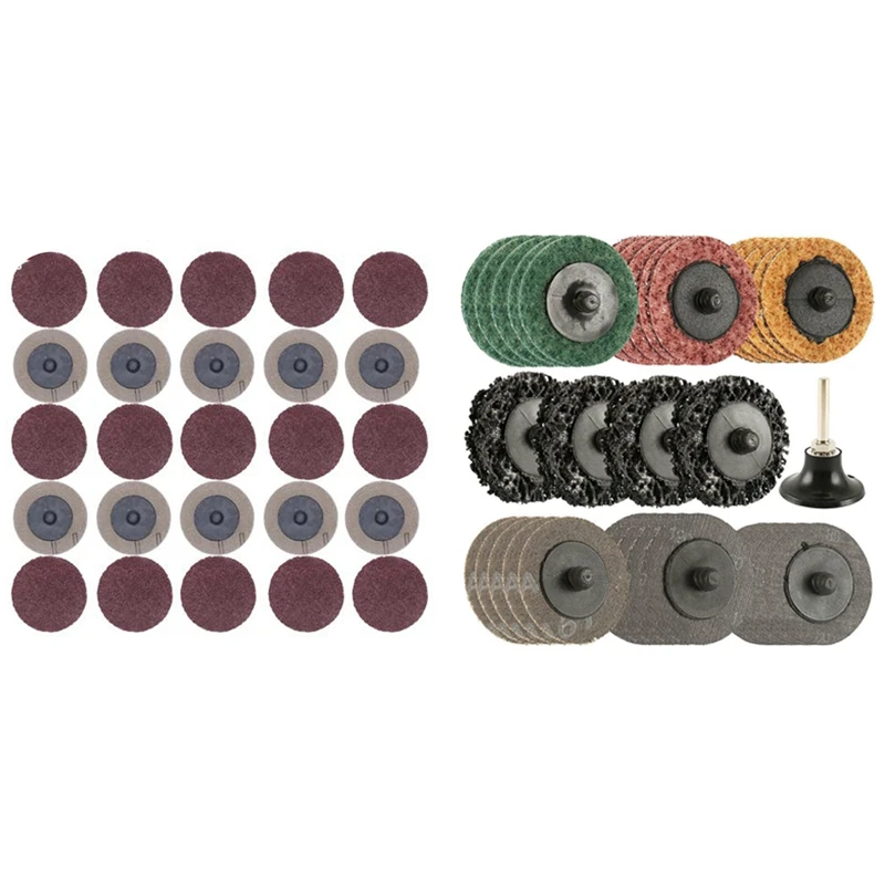 

35Pcs Sanding Discs Set,2 Inch Type R Roll Lock Discs Pads Sanding Roloc Abrasives & 100Pcs Sanding Disc For Roloc 50Mm 40 60 80