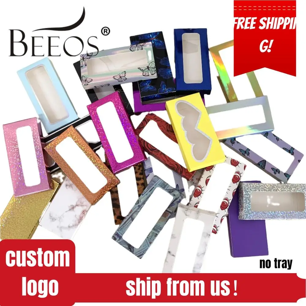 Beeos 2021New 10/20 Вт 30 40/50 шт Различные Цвета мягкий Бумага ресниц Коробка Чехол