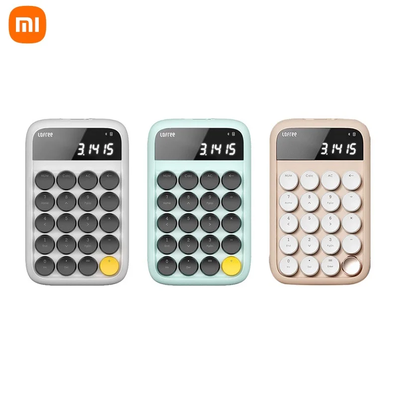 Xiaomi Lofree Mechanical Dot Bluetooth Wireless Calculator Numeric Keypad Multi-System Compatible Backlit Keyboard home gift