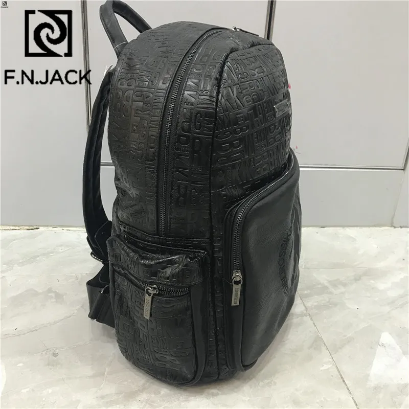 F.N.JACK, новые сумки, большая вместительность, уличные мужские спортивные рюкзаки, модные школьные мягкие кожаные сумки, студенческие дорожные рюкзаки