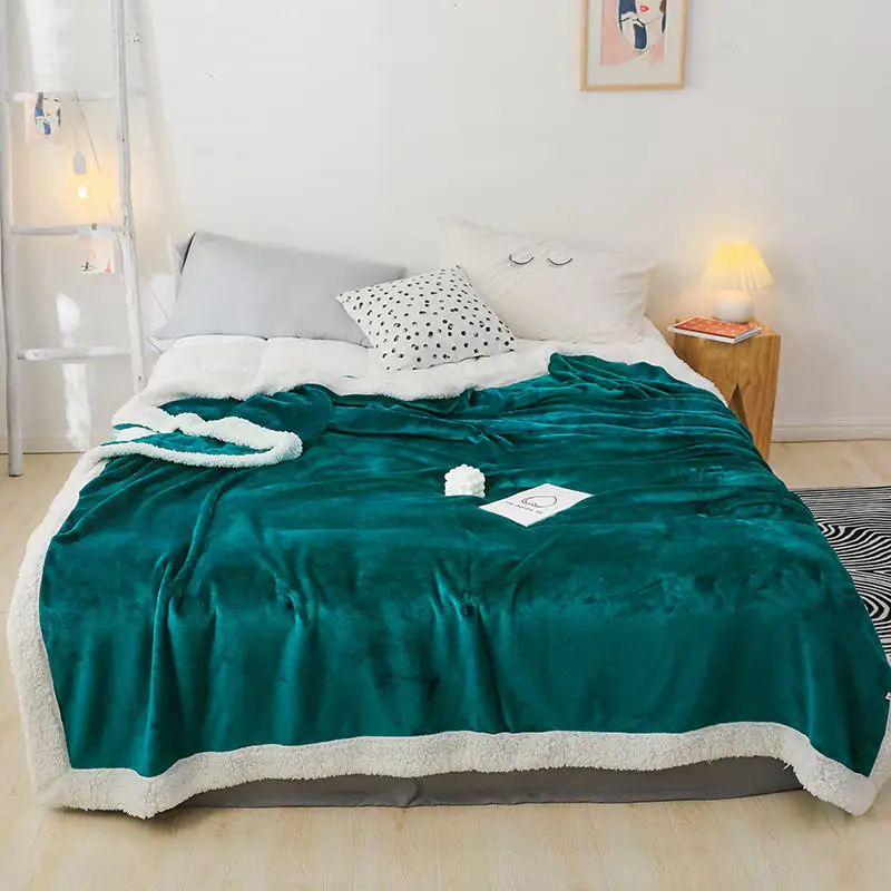 Мягкое одеяло для кровати Коралловая флисовая тёплая простыня покрывало