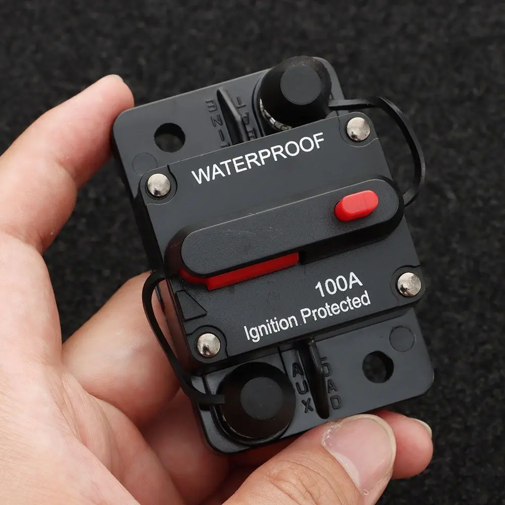 

1 шт., 12-48 В, водонепроницаемый автоматический выключатель поверхностного монтажа, Автомобильный Автоматический выключатель, предохранител...