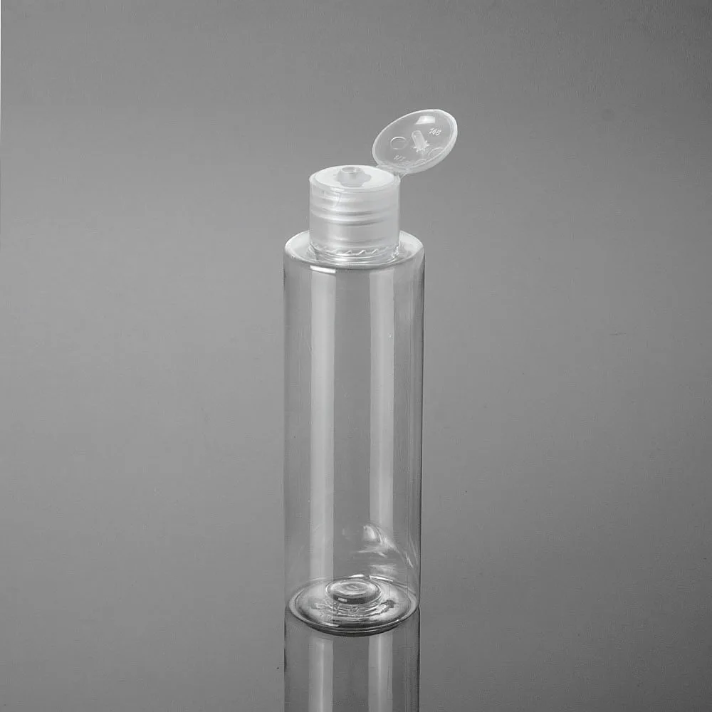 150 мл прозрачная/белая пластиковая бутылка ПЭТ с откидной крышкой