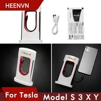 heenvn new car mobile charger for tesla model 3 2021 model y s x mobile power phone smartphone super charger accessories model3