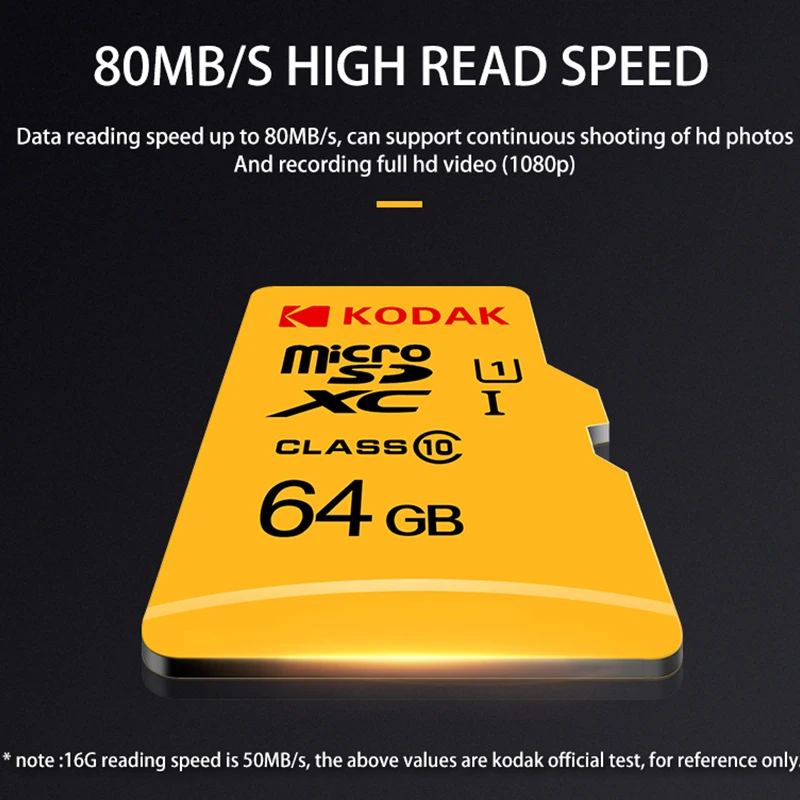 Карта памяти KODAK U1 Micro SD высокоскоростная карта sd класс 10 128 ГБ 32 16 TF/SD | Компьютеры и