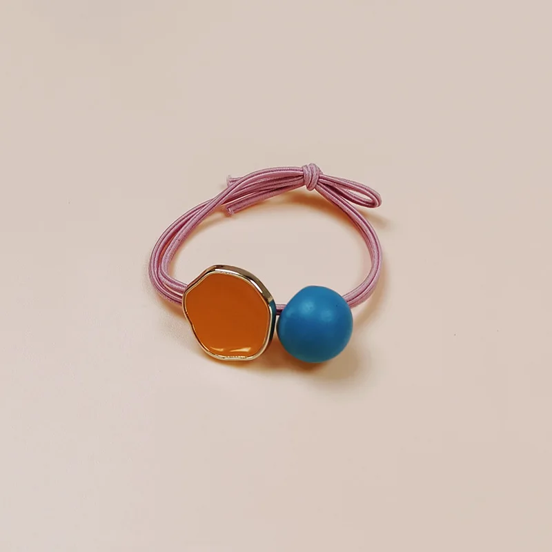 Bandas el&aacute;sticas para el pelo de estilo princesa para ni&ntilde;a, accesorios para el cabello para ni&ntilde;a, ropa para el cabello de forma redonda, coletas, Anillo para el cabello, tocado-3