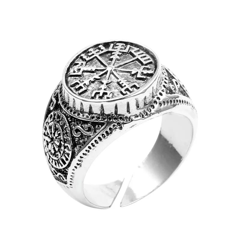 

Vintage Jewelry Norse Mythology Viking Aesir Logo Rings For Men Retro