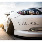 Автомобильные наклейки Three Ratels, наклейки La Vita e Bella, светоотражающие буквы, виниловые наклейки, модные креативные стикеры на весь корпус