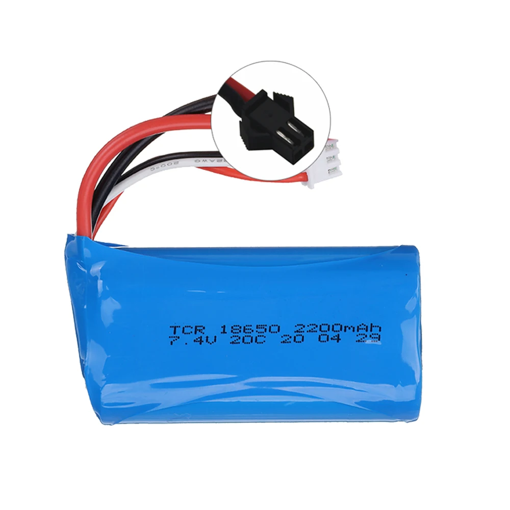 7.4V 1500mAh/2200mAh/3000mAh 18650 lipo Battery for Q46 Wltoys 10428 /12428/12423 WPL MN99S D90 U12A S033g Q1 H101 Rc Boats Cars |