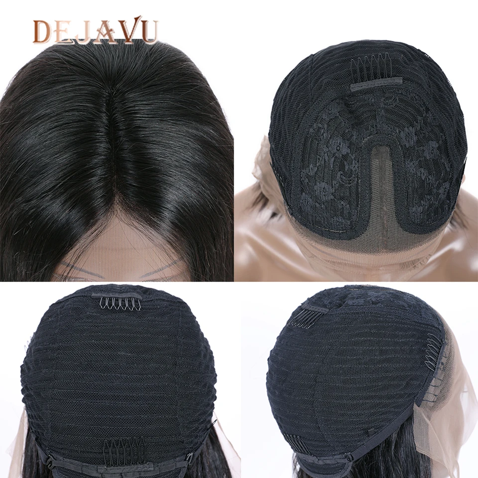 Dejavu Bob Wig Brazilian Hair Lace 13*4 Closure Frontal Wigs Short 100% Human Straight Non Remy | Шиньоны и парики