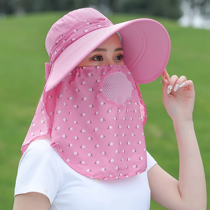 

2021 Summer Women's New Outdoor Sunscreen Sunscreen Mask Hat
