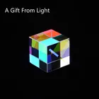 Многосторонний оптический экспериментный стеклянный цветной куб яркого цвета Cmy игрушки Радужный куб дисперсионный шестисторонний Радужный куб света