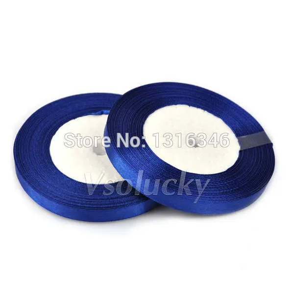 Атласная лента 1 рулон ярко синий 25 ярдов 3/8 дюйма 10 мм|25 yard|10mm satin ribbonsatin ribbon sashes |