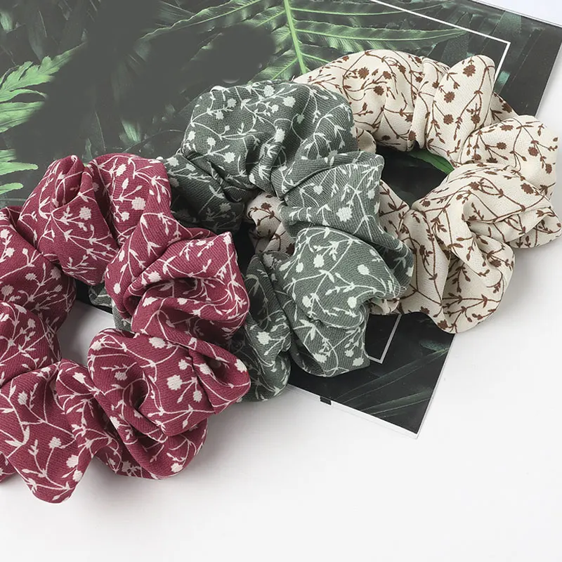 

Bellflower Small Flower Hair Ties Chiffon Scrunchies Elastic Hair Ring Headwear