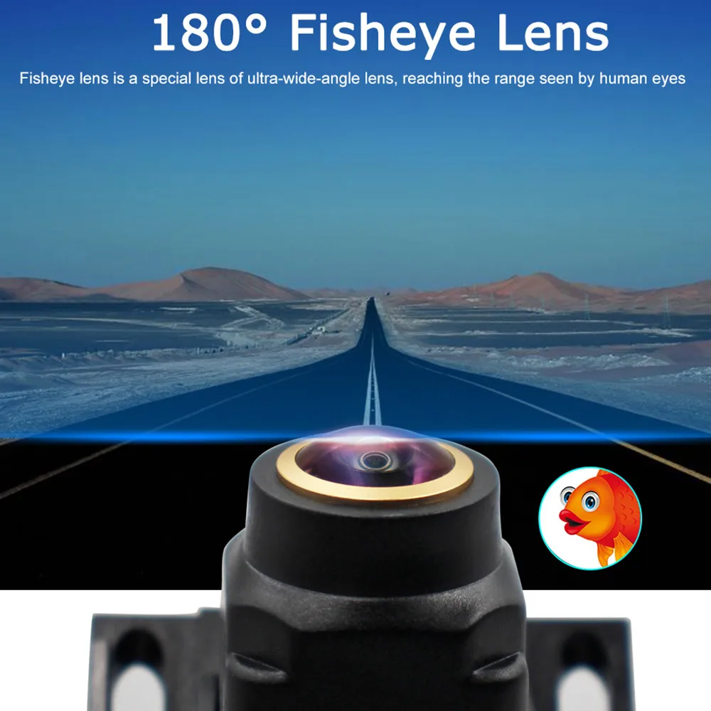 Smartour HD 180 градусов объектив рыбий глаз Ночное Видение автомобиль задний вид