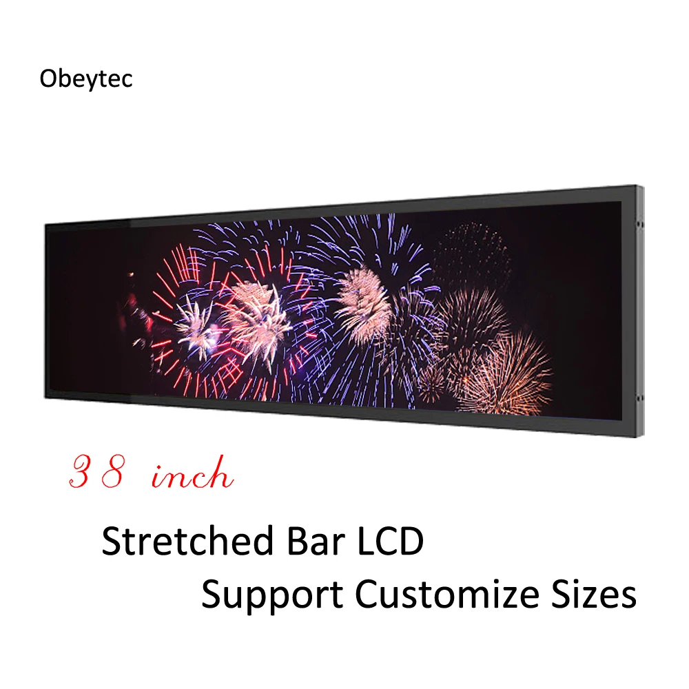 ЖК-экран Obeytec 38 дюймов растягивающаяся панель ЖК-рекламный тип материнская плата