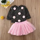 Вязаный свитер и юбка для девочек 1-4 лет, Осень-зима