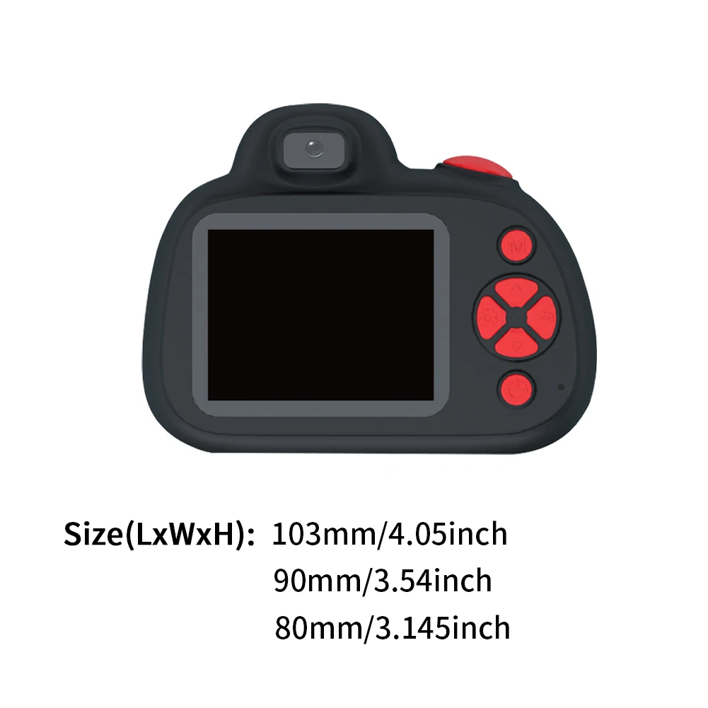 

Kids Digital Camera Outdoor Rechargeable Photo Recorder Support TF Card Toy 2.4inch IPS Screen Selfie Portable HD 1080P Video
