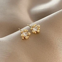 2021 luxurious zircon earrings 925 silver earring pins vintage designer gold earring for women quality copper fashion jewelry