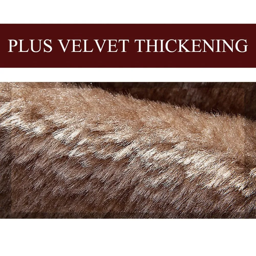 Мужская зимняя парка с капюшоном на воротнике однотонная Толстая плюшевая