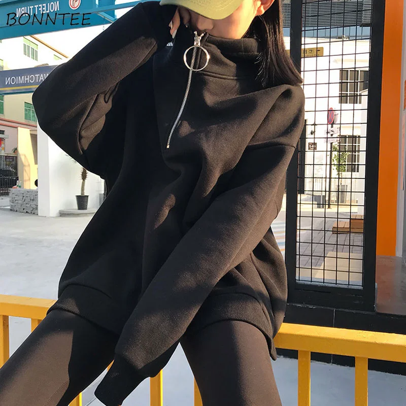 Толстовка Женская зимняя элегантная теплая с длинным рукавом и капюшоном