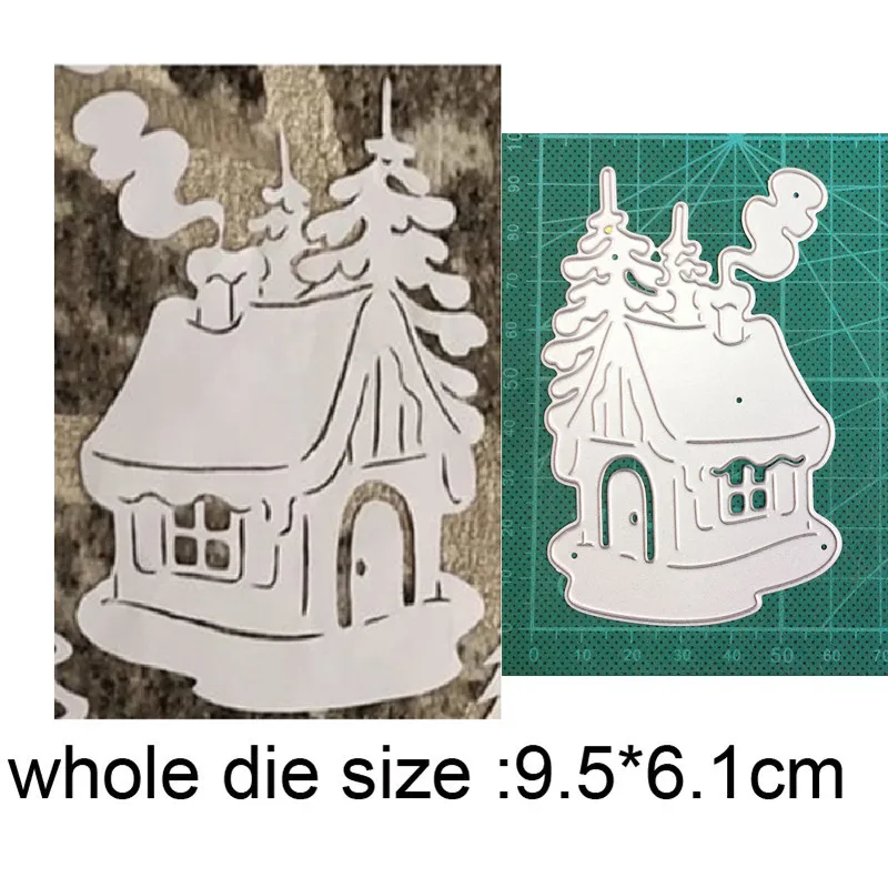 

metal cutting dies cut die mold Christmas House Cabin decoration Scrapbooking paper craft knife mould blade punch stencils dies