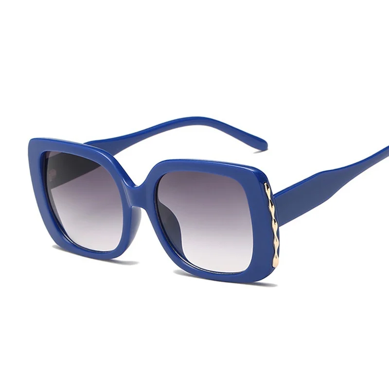 

Fashion Square Frame Sunglasses Women Luxury Brand Designer Vintage Blue Sun Glasses Female Vintage Shades Oculos