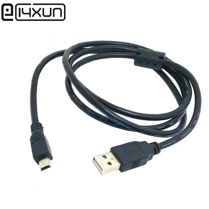 1 шт. мини USB 2 0 кабель 5Pin Mini к кабелям для быстрой зарядки и передачи данных MP3 MP4
