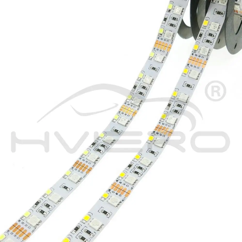 Двухрядная RGBW Светодиодная лента 5050 RGB 2835 белый теплый DC 12V 120LED/m 5m 600Leds