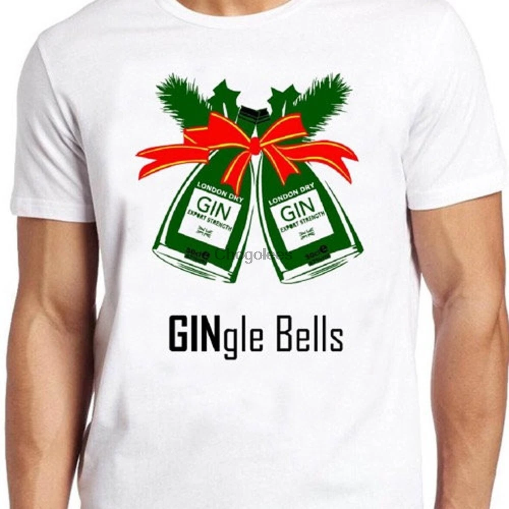 Рождественская футболка с имбирными колокольчиками Рождественский Забавный