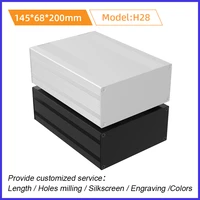 electronic housing holes drilling custon portable electronics pcb enclosure regulated power supply box h28a 14568mm