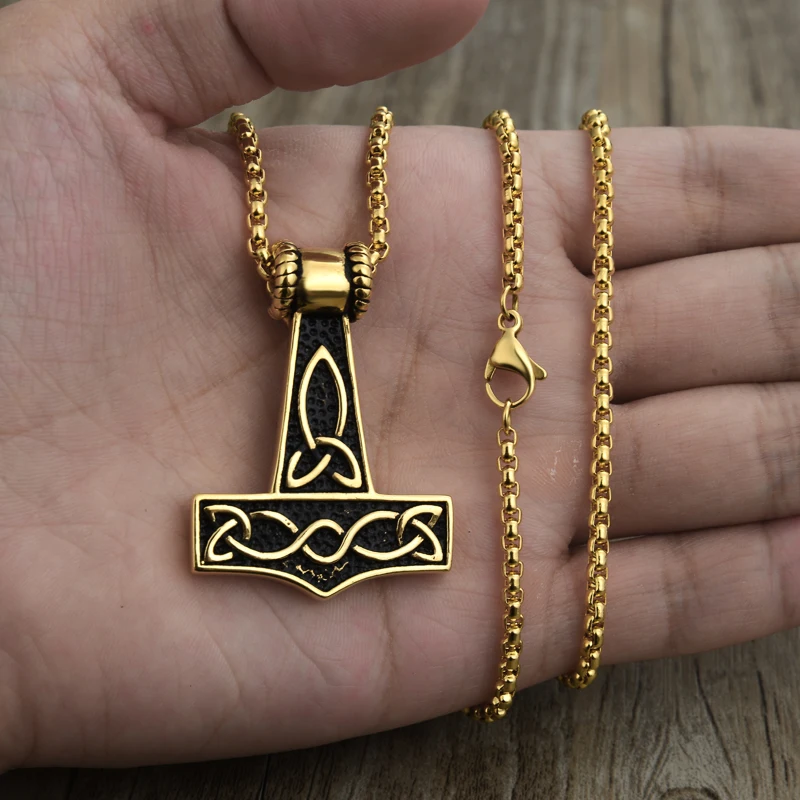 Ожерелье молоток Тора из нержавеющей стали альпака животное оригинальное