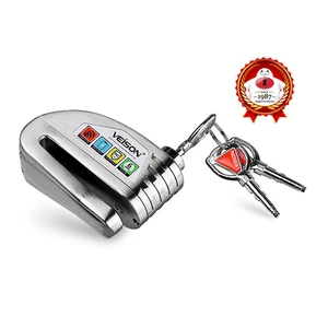 VEISON Motorcycle Lock Waterproof Alarm Bike Steelmate Disc Lock Security Warning Anti-theft Brake Rotor Padlock Alarma Moto