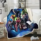 3D Марвел Халк Человек-паук Железный человек Капитан Америка забавное одеяло с персонажами на кровати домашний текстиль покрывало на диван