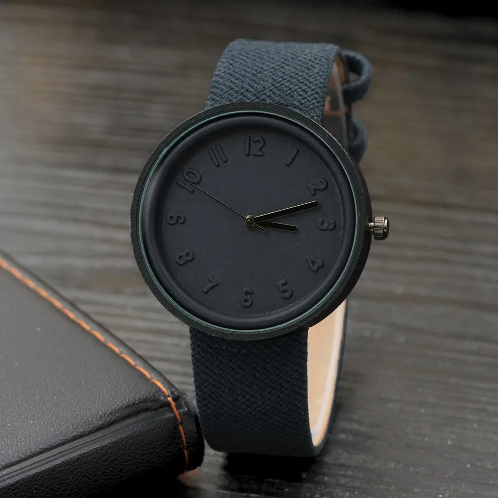 

Unisex Simple Fashion Number Watches Quartz Canvas Belt Wrist Watch New European Popular Style Waterproof student Casual Watches