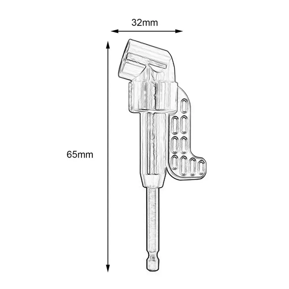 

Professional 105 Degree Adjustable Right Angle Drilling Corner Screwdriver Quick Change Extension Hex Shank 1/4" Hex Socket tool