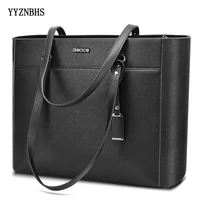 Business Bag For Women Office 15 6 Inch Waterproof Leather Briefcase Women Big Handbags Luxury Designer Fashion Brand Tote Bag