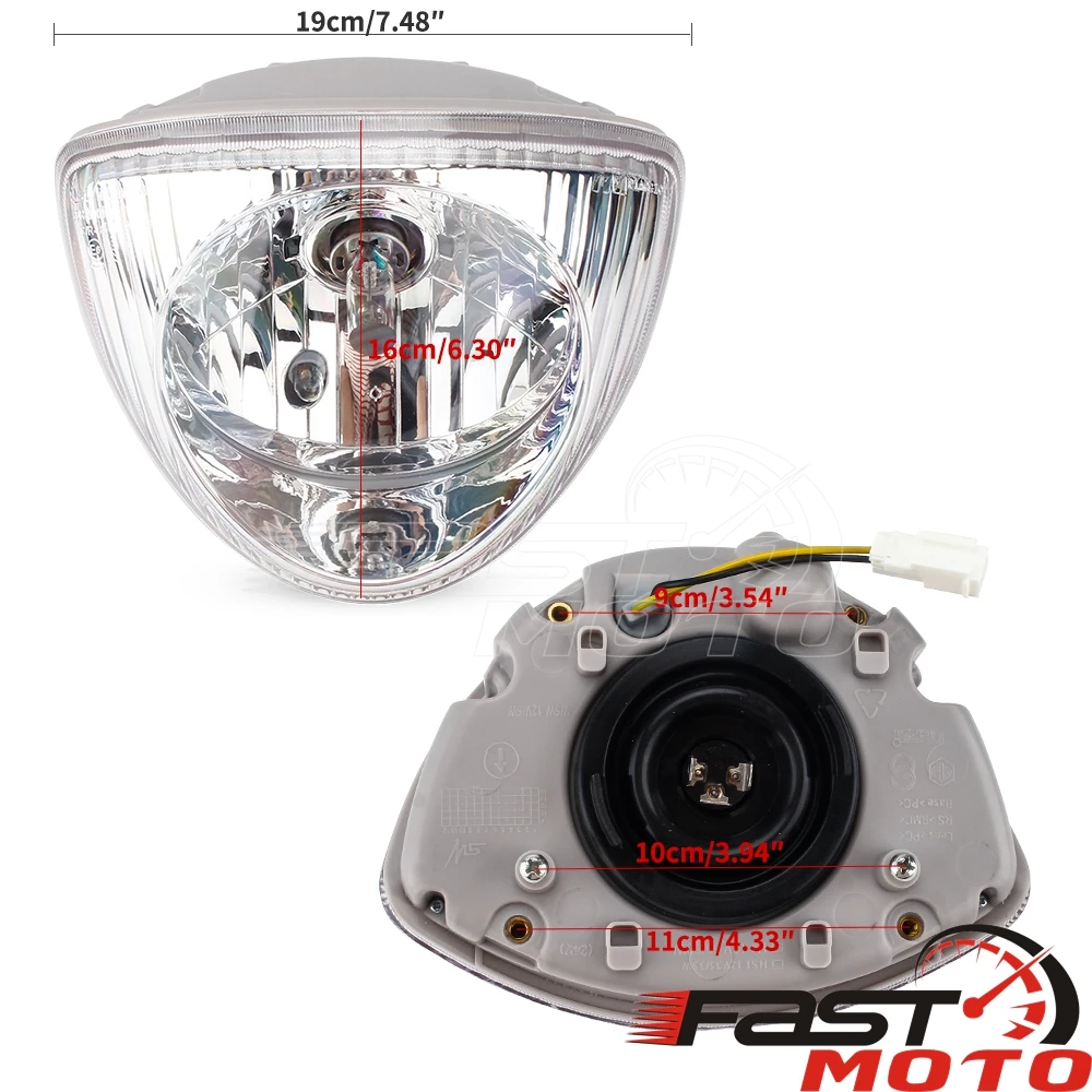 Лампа дальнего и ближнего света 12 В лампа для головного FLY 50 2T 4T 100 125 Euro 3 150 Liberty E6