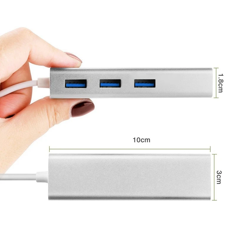 USB Ethernet с 3 Порты и разъёмы usb хаб 0 RJ45 Lan сетевая карта адаптер для Mac IOS Android