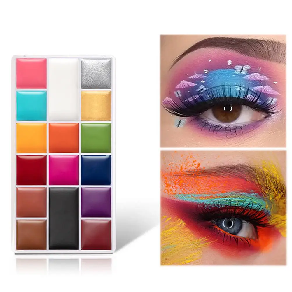 

16 Color Face Body Paint Oil Halloween Party Non Toxic Makeup Palette Painting Art Pigment Art Theme Party Beauty Make Up Tool