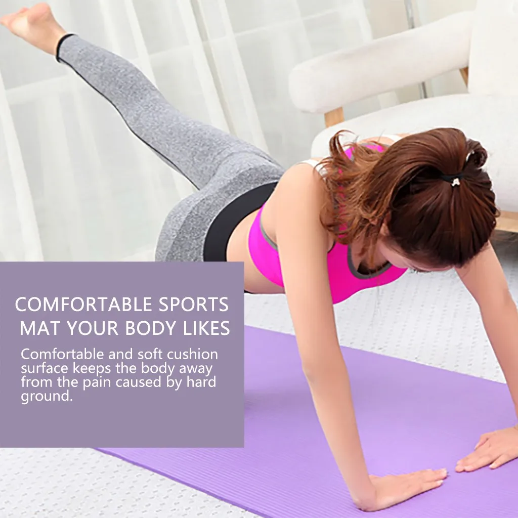 NBR 10 мм нескользящий коврик для йоги упражнения тренировки фитнес физио