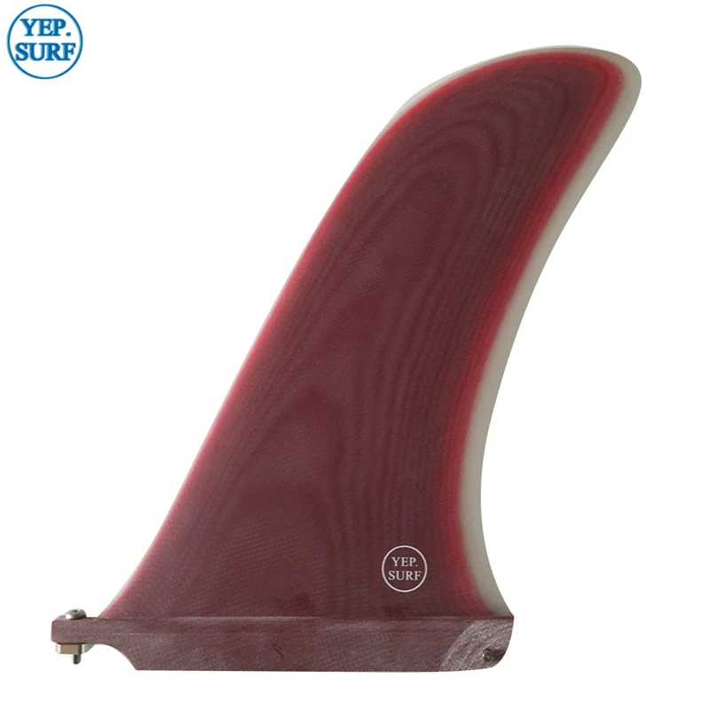 Красный цвет серфинга longboard fin 10,5 дюймов Barbatana Surf 10,5 дюймов Fin стекловолокно в серфинге одиночный плавник stand up paddle