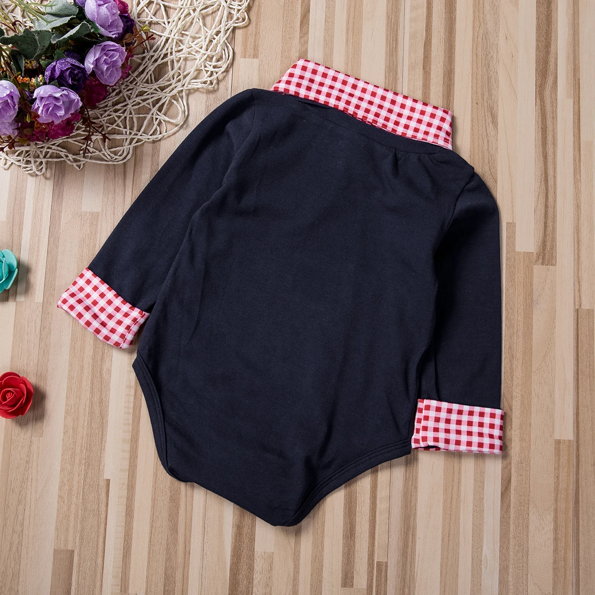 

Baby Bodysuit Newborn Baby Boy Long Sleeve Gentleman Long Sleeve Bodysuits Christmas Tree Bodysuit Outfits