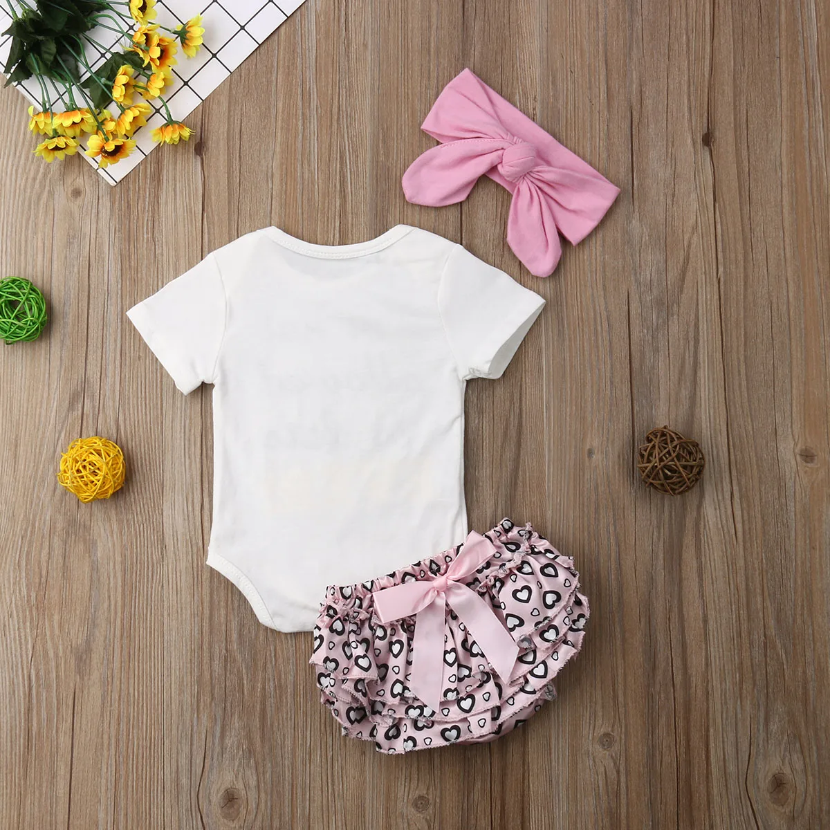 2019 новый весенний комбинезон для новорожденных девочек топы штаны повязка на