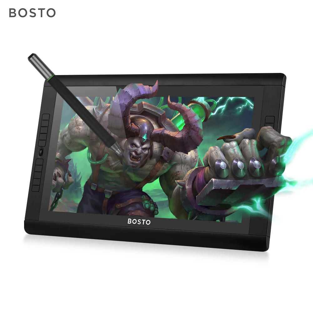 

Графический планшет BOSTO 22HDX, 21,5 дюйма, IPS экран, разрешение 1920*1080, с диском 16 Гб