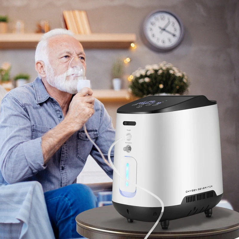 

Varon Portable Oxygen Concentrator Machine 1-7L/Min 48 Hours Oxygen Making Machine Without Battery Air Purifier AC 220/110V Home