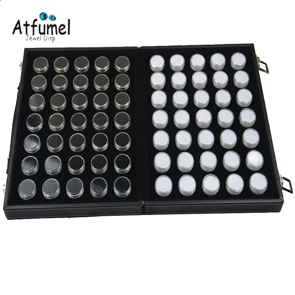 Продажа Заблокированный дорожный фотоальбом, 70 шт., круглый чехол для хранения драгоценных камней, свободная Бриллиантовая коробка для переноски ю...