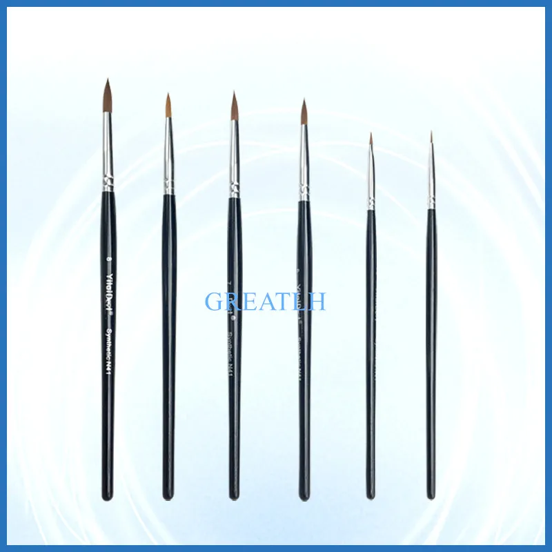 1 шт. Стоматологическая фарфоровая Кисть ручка F0 #0 #5 #6 #7 #8 # стоматологическое